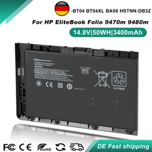 Batterie 14.8V BT04XL BA06 HSTNN-IB3Z pour HP EliteBook Folio 9470m 9480m 687945-001 - Photo 1/12