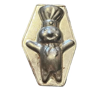 VTG PILLSBURY DOUGHBOY 4 3/4" Metal Toy Cake Mold Pan Preowned - Picture 1 of 6