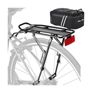 Rear Bike Rack with Large Size Reflective,Bike Cargo Rack with Extra Long Mou... - Picture 1 of 8