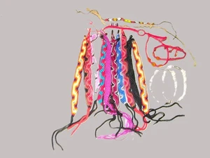 Ethnic Tribal Colorful Jewelry Peru Artisan Friendship Bracelet Lot of 18 Woven - Picture 1 of 5