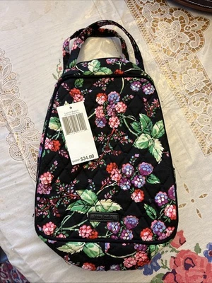 Saco de almoço Vera Bradley acolchoado algodão isolado novo com etiquetas - Imagem 1 de 4