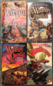 Rick Cook books, lot of 4, The Wiz Biz, Wizardry Consulted, Wizardry Quested - Picture 1 of 9