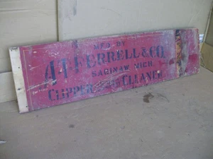 A.T. Ferrell Schild/Schablone von einer Clipper Auffächerungsmühle, 44-3/4" x 11-3/4" - Bild 1 von 8