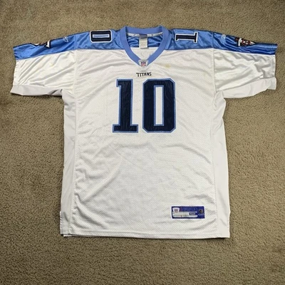 VTG Reebok Mens 2XL White #10 Vince Young Titans Football Jersey NFL Y2K - Image 1 of 4