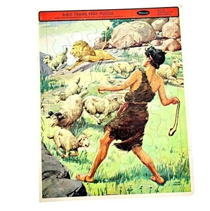 1953 Whitman Bible Frame-Tray Jigsaw Puzzle David Lajos Segner 4520 - Picture 1 of 9