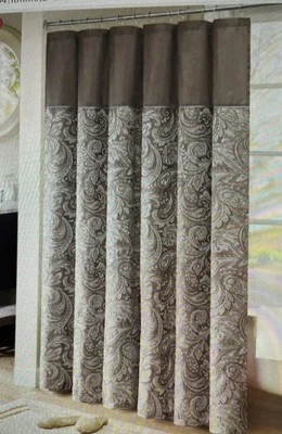 Madison Park Aubrey Jacquard Paisley Shower Curtain, 72"x72" NIP - Image 1 of 3