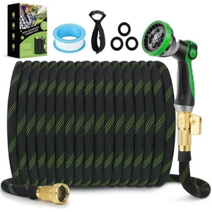 Garden Hose 25 ft, NON-EXPANDABLE Ultra Lightweight & Flexible Water Hose Wit... - Picture 1 of 8