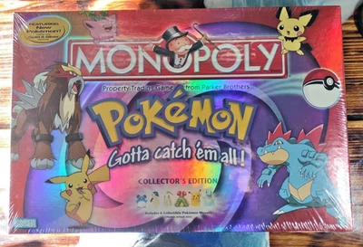 Pokémon Monopoly GOLD & SILVER Collector's Edition 2001 Factory Sealed NEW - Image 1 of 4