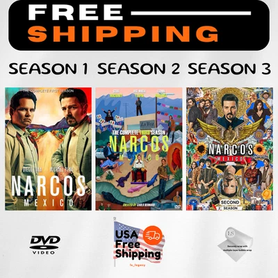 Narcos Mexico (Season 1 2 3) 1080p Full HD DVD NEW High Quality Audio All Region - Image 1 of 4