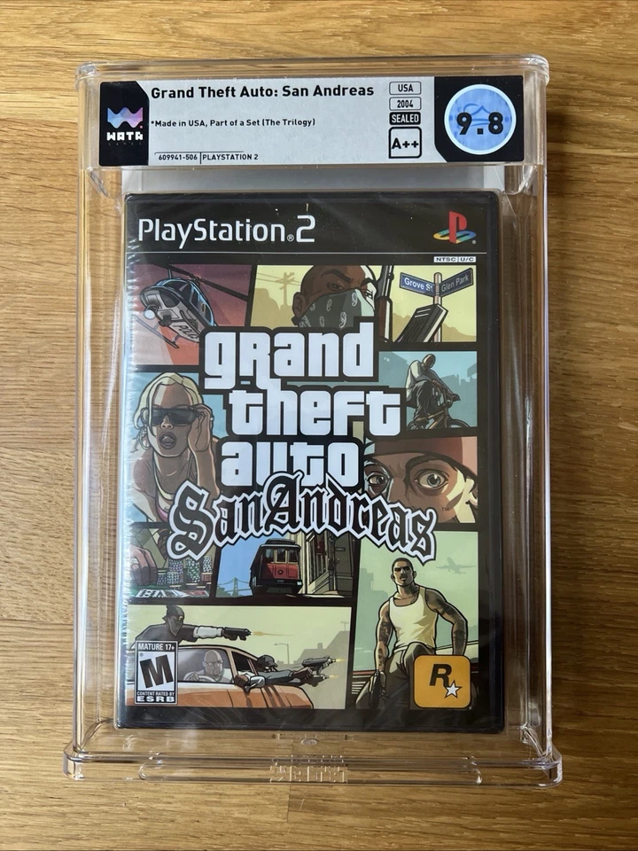Grand Theft Auto: San Andreas GTA WATA 9.8 A++ PS2 VGA Classificato Playstation 2 - Immagine 1 di 2