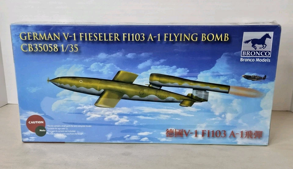 Kit de avión modelo bomba voladora Bronco 1/35 V-1 Fieseler Fi103 A-1 CB35058 SELLADO Foto 1 de 4
