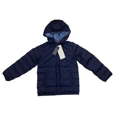 Tommy Hilfiger Kid's Puffer Jacket, Magnetic Closure, Navy, M (8-10) MSRP $100 - Image 1 of 4