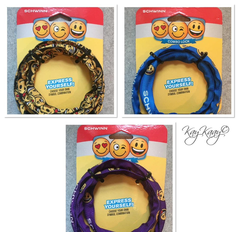 NEW Schwinn Express Yourself! 6mm Bike Symbol Combination Lock Emojis YOU CHOOSE - Image 1 of 1