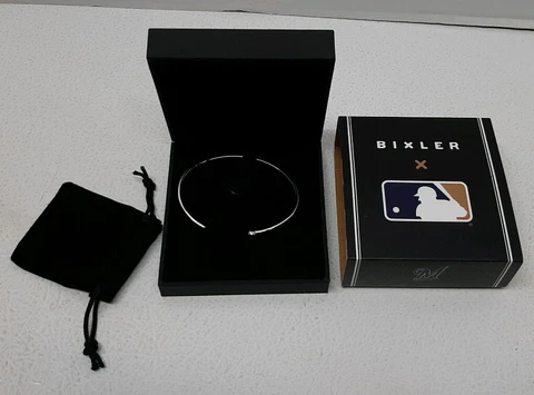 MLB Milwaukee Brewers BIXLER 925 Sterling Silver Womens Bracelet W/Sapphire NEW Cover