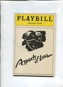 Broadway Theatre PLAYBILL 1990 ASPECTS OF LOVE Michael Ball Kevin Colson - Picture 1 of 2