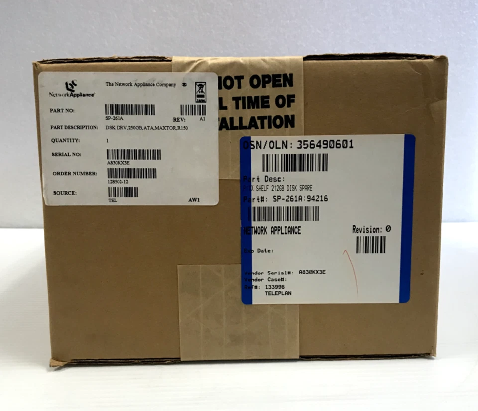 NetApp X261A 5400 RPM 250GB 3.5" ATA-133 Disk for R150 Storage Shelves - Image 1 of 1