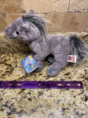 BEAUTIFUL10” Grey Arabian Plush Horse!  Ganz Webkinz w/ Tag/Code - Image 1 of 4