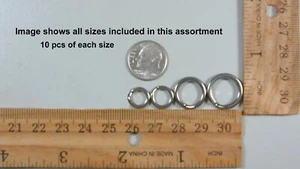 Surtido de anillos divididos de alta resistencia 40 piezas 10ea top 4 tallas más grandes 7 8 10 y 11 - Imagen 1 de 4