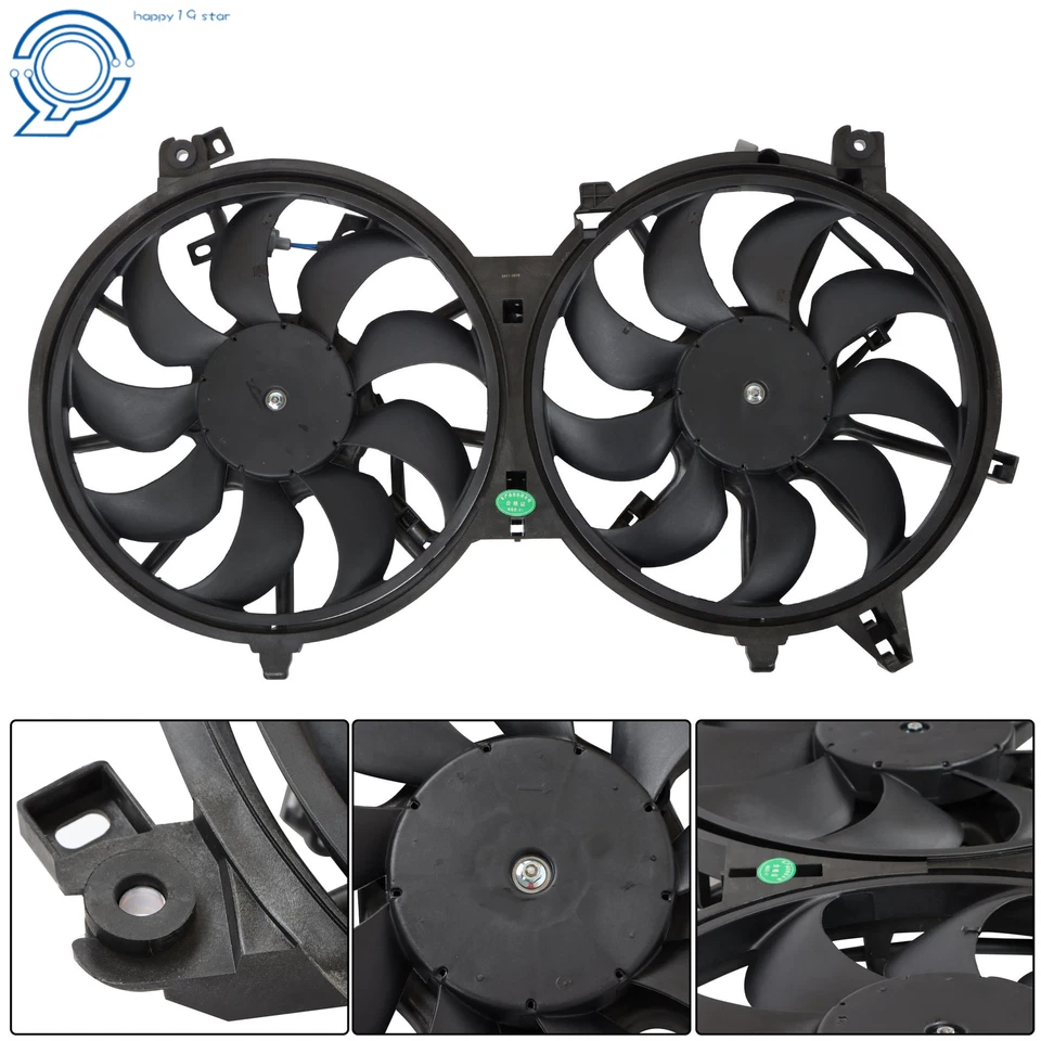 2008-2013 For Infiniti G37 3.7L 3696CC Radiator Condenser Cooling Fan Assembly Foto 1 de 4
