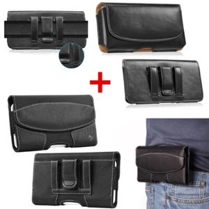 Vertical Cell Phone Belt Clip Loop Pouch Holster Waist Bag Card Slots Case Cover - Picture 1 of 16