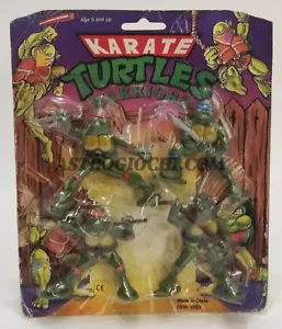 TURTLES TMNT KARATE WARRIORS VINTAGE '90 FIGURE BOOTLEG KO PVC NEW IN BOX - Picture 1 of 8
