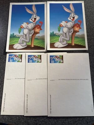 (5) 1997 Bugs Bunny Postcard & Stamp, USPS Issued Collectible Series NEW - Image 1 of 3