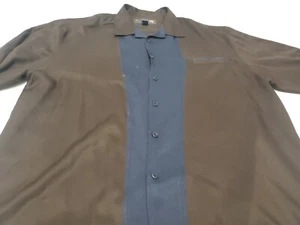 CAMISA ESPRESSO/TINTA ORIGINAL NAT NAST DE LUJO 100 % SEDA CON BOTÓN LS - LG PLAYA/VESTIDO - Imagen 1 de 19