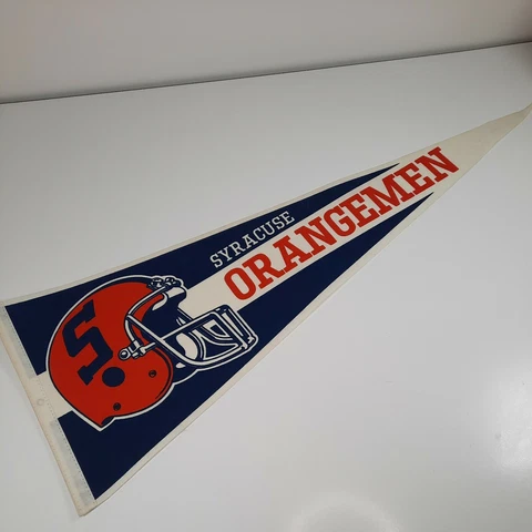 Vintage Syracuse University Orangemen Pennant NY College Football Helmet Cover