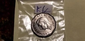 Rare Variety Canada Rare 1945 No Chrome 5 Cent Coin. - Foto 1 di 2