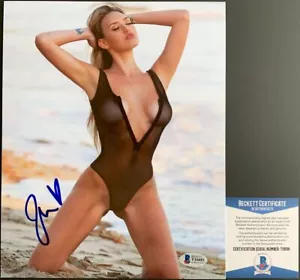Jules Liesl Signed 8x10 Photo E Autograph Sexy Bikini Model BAS COA - Picture 1 of 1