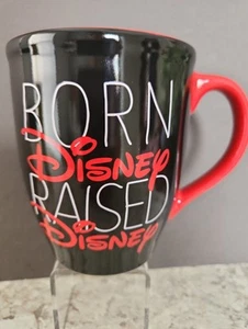 Disney Born & Raised Disney Coffee Mug Cup 16oz Mickey Mouse Red Balloons New - Picture 1 of 7