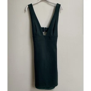 NWT Lulu's Smoldering Love Hunter Green Cutout Bodycon Mini Dress Size Large - Afbeelding 1 van 15