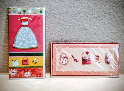 Lot of 2 Blank Notecards w/Envelopes Paper Magic Group Women Theme Embossed 3D  - Image 1 of 2