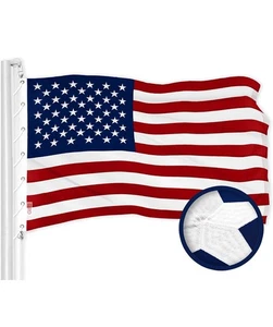American USA Flag 20X38 Ft ToughWeave Series Embroidered 600D Polyester by G128 - Picture 1 of 10