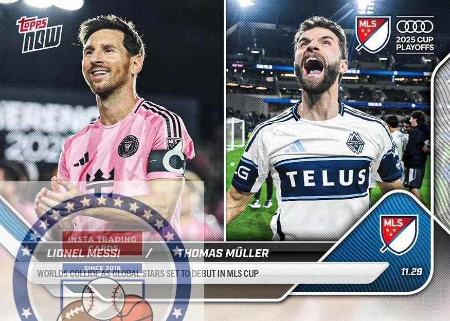 *PREVENTA** Lionel Messi / Thomas Müller - 2025 MLS Topps NOW® - Tarjeta 138 Foto 1 de 1
