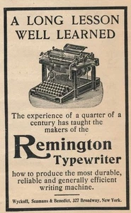 Zeitschriftenanzeige - 1900 - Remington Schreibmaschine - Bild 1 von 1