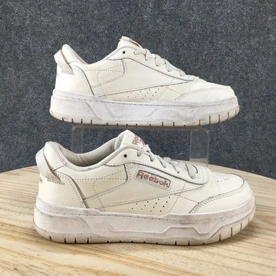 Reebok Shoes Womens 7.5 Tech G Geo Sneakers White Lace Up Casual Comfort Low Top - Image 1 of 4