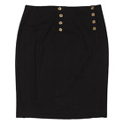 LAUREN RALPH LAUREN Womens Pencil Skirt Black Knee Length Wool L