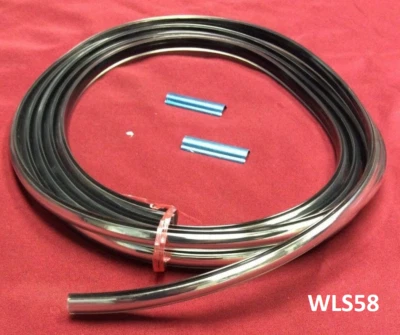 1973-1979 FORD F150 F250 F350 TRUCK REAR WINDOW SEAL TRIM LOCKSTRIP - CHROME - Image 1 of 4