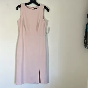 L'abito limitato taglia 4 guaina rosa blush nuovo Drew midi senza maniche nuovo - Foto 1 di 6