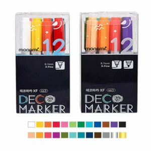 Juego de 24 colores marcadores a base de agua Monami Deco 463 - Imagen 1 de 4