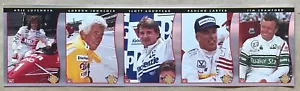 1992 AUTO RACING Uncut Card Strip Mario AW Sports PPG Indy Car Gordon Johncock - Picture 1 of 2