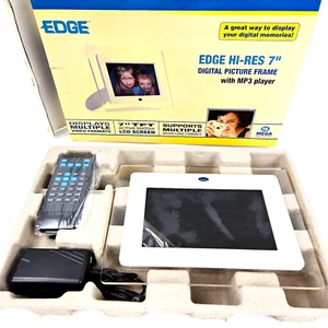 Edge Digital Photo Picture Frame with MP3 Player 7" Hi-Res PE204723 Remote - Picture 1 of 18