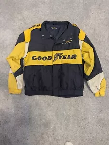 Chaqueta Nascar Goodyear Para Hombre XL Azul Amarillo Chaquetas Cremallera Completa De Colección - Imagen 1 de 12