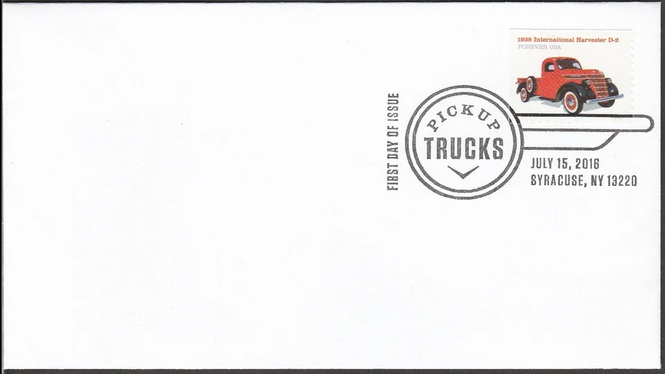 US 5101 Pickup Trucks 1938 International Harvester D-2 BWP FDC 2016 - Image 1 of 1