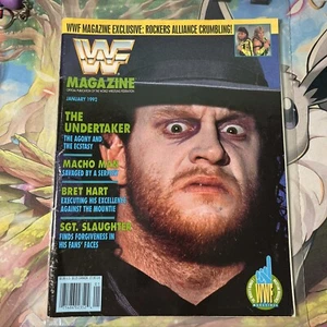 (Gut) Vintage WWF Wrestling Magazine Januar 1992 Undertaker Bret Hart Katalog - Bild 1 von 7