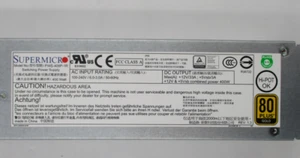Genuine SuperMicro PWS-406P-1R 80 Plus Gold 400W Power Supply Tested - Picture 1 of 4