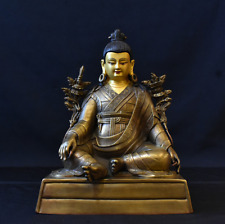 8'' Tibet Guru Jigme Lingpa Master Buddha Bronze Statue