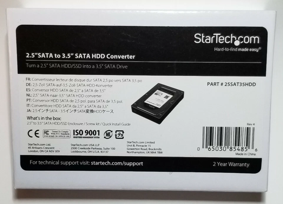 StarTech 2.5" a 3.5" SATA Caja Adaptador HDD/SSD - Convertidor Duro Externo Foto 1 de 1