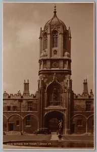 Tom Tower Oxford Postcard Oxfordshire Real Photo RPPC - Picture 1 of 2